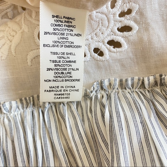 rebecca taylor eyelet ruffles cross back tank dress - Picture 6 of 11